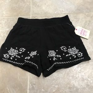 ❗️Final chance❗️girls black embroidered shorts